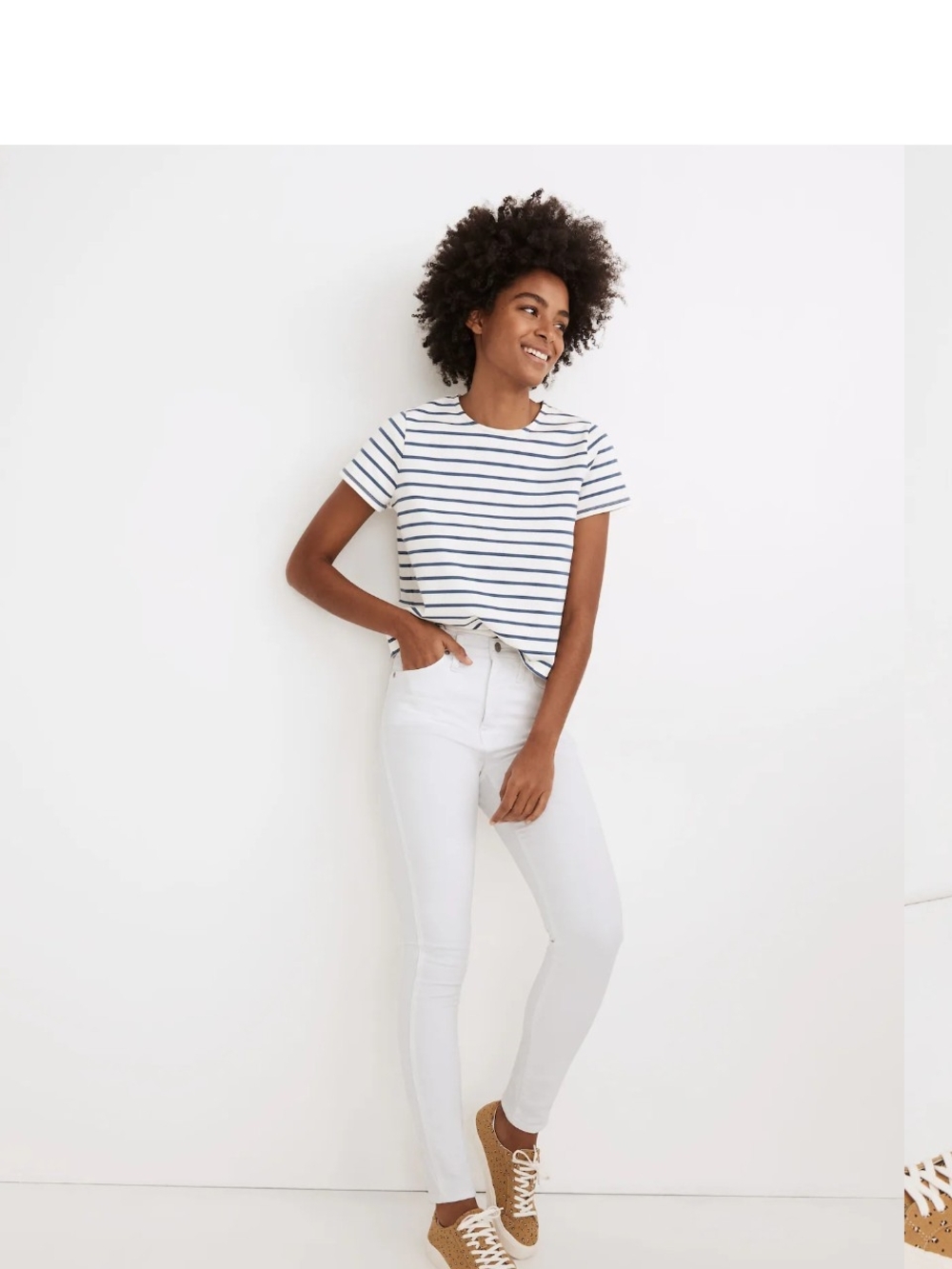 Madewell 10" High-Rise Skinny Jeans In Pure White